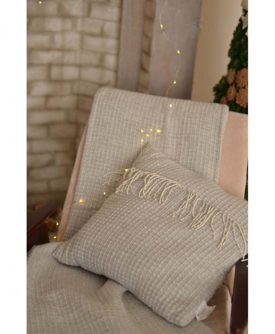 Декоративна подушка Andgers grey з бахромою Прованс 45х45 см