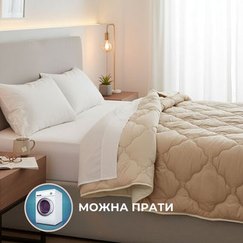 Ковдра вовняна Woolly 175х210 см IDEIA 400 г/м2 зимова, тепла, натуральна, овеча вовна
