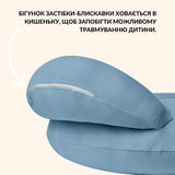 Подушка для годування диванчик 60х70х16 см бавовна антиалергенна, для зручності мами, з блискавкою м'ята
