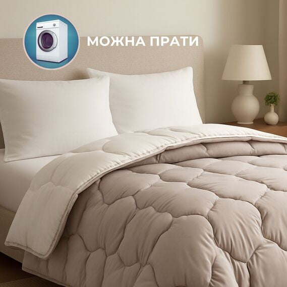 Ковдра вовняна Woolly 175х210 см IDEIA 400 г/м2 зимова, тепла, натуральна, овеча вовна