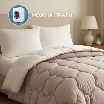 Ковдра вовняна Woolly 140х210 см IDEIA 400 г/м2 зимова, тепла, натуральна, овеча вовна