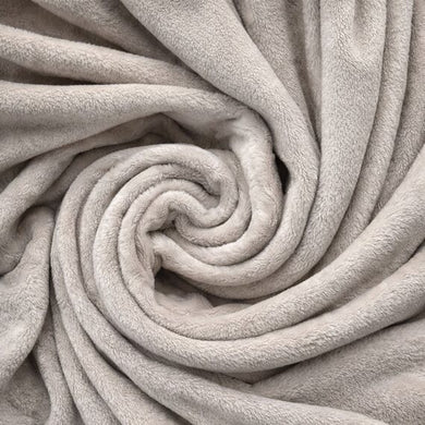 Плед покривало велсофт 170х210 см суперм'який із вишивкою сірий беж