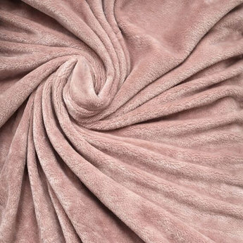 Плед покривало велсофт 170х210 см суперм'який із вишивкою пудра