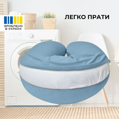 Подушка для вагітних і годування SeiDesign U-форма 30×190 см трикотаж антиалергенна - м'ята
