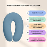 Подушка для вагітних і годування SeiDesign U-форма 30×190 см трикотаж антиалергенна - м'ята