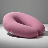 Подушка для вагітних і годування 30х190 см SeiDesign трикотаж гіпоалергенна, наволочка з бавовни на блискавці пудра