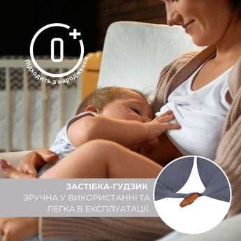 Подушка для вагітних і годування SeiDesign U-форма 30×190 см трикотаж антиалергенна - темно-сірий