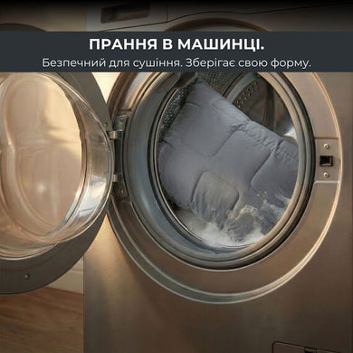 Набір подушок 2 шт 50х70 см Manaker IDEIA подушка сіра гіпоалергенна зі штучним пухом і змійкою в коробіні