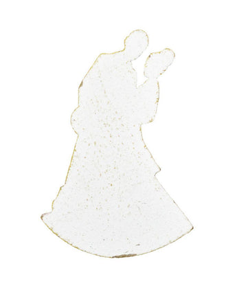 Декор з дерева Ангелочки білі він і вона ПРОВАНС, 9х4см 006479