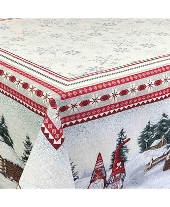 Гобеленова скатертина новорiчна Snowfall ПРОВАНС, 95x100cм 023410