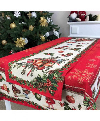 Гобеленова скатертина новорiчна Свято ПРОВАНС, 130х140см 023419