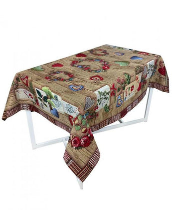 Гобеленова скатертина наперон Wooden ПРОВАНС, 95x100cм 024643