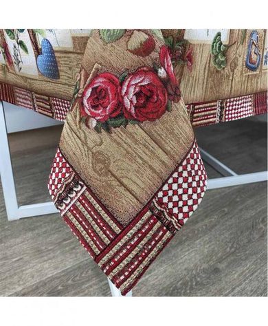Гобеленова скатертина наперон Wooden ПРОВАНС, 95x100cм 024643