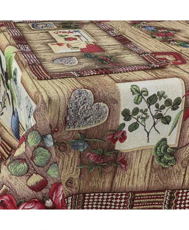 Гобеленова скатертина наперон Wooden ПРОВАНС, 95x100cм 024643