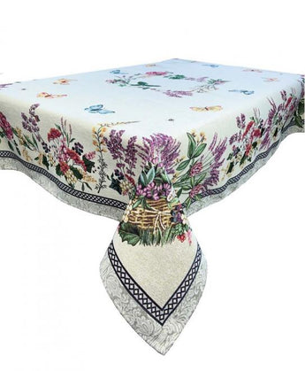 Гобеленова скатертина на стiл Лавандове поле ПРОВАНС, 135х350см 034315