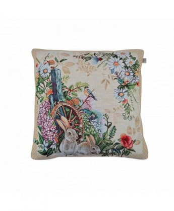 Гобеленова наволочка Alicia колесо та кролики ПРОВАНС, 45х45см 021674