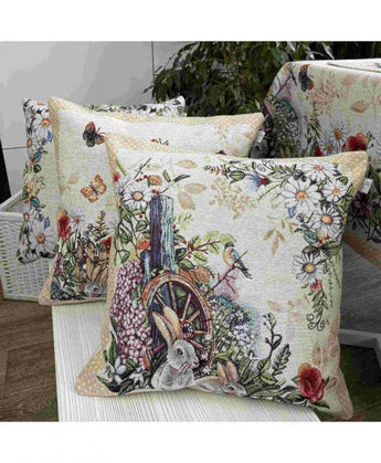 Гобеленова наволочка Alicia колесо та кролики ПРОВАНС, 45х45см 021674
