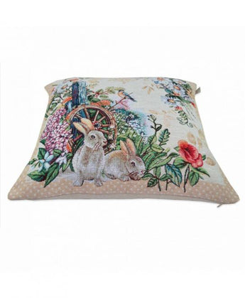 Гобеленова наволочка Alicia колесо та кролики ПРОВАНС, 45х45см 021674