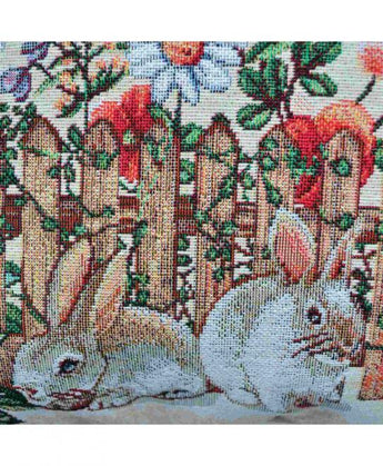 Гобеленова наволочка Alicia хатинка та кролики ПРОВАНС, 45х45см 021816