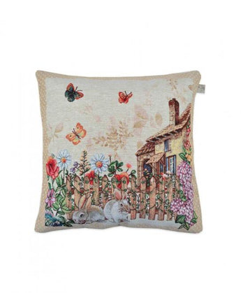 Гобеленова наволочка Alicia хатинка та кролики ПРОВАНС, 45х45см 021816