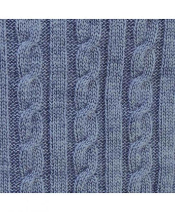 В'язаний плед коси SOFT синiй меланж ПРОВАНС, 140х180см 011682