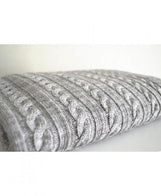 В'язаний плед коси SOFT сiрий ПРОВАНС, 140х180см 011696