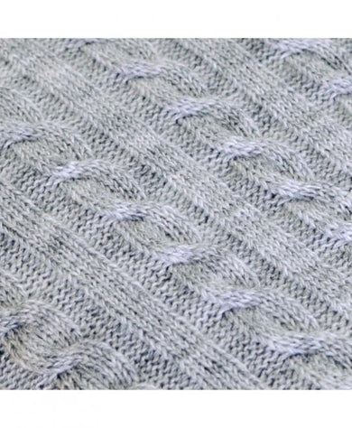 В'язане покривало на ліжко сіре ПРОВАНС, 220х240см 013970