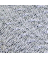 В'язаний плед коси Soft сірий Прованс, 140х180 см