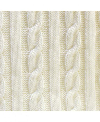 В'язаний плед коси SOFT молочний ПРОВАНС, 140х180см 011768