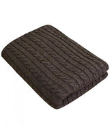 В'язаний плед коси SOFT  мокко ПРОВАНС, 140х180см 011693