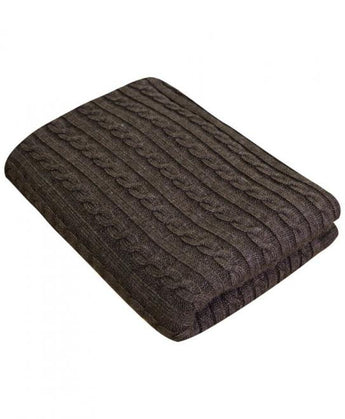 В'язаний плед коси SOFT  мокко ПРОВАНС, 140х180см 011693