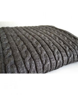 В'язаний плед коси SOFT графiт ПРОВАНС, 90х130см 012252