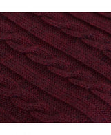 В'язаний плед коси SOFT бордо ПРОВАНС, 90х130см 011678