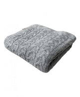 В'язаний плед Глорiя коси Сiрий ПРОВАНС, 140х180см 014729