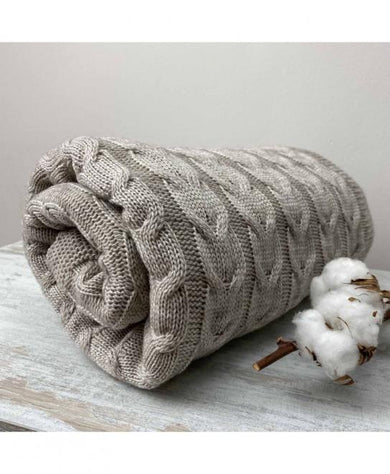 В'язаний плед Глорiя коси Лате ПРОВАНС, 140х180см 014730