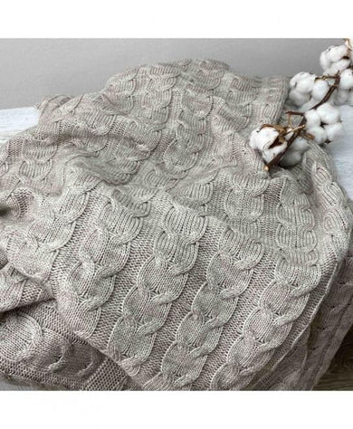 В'язаний плед Глорiя коси Лате ПРОВАНС, 140х180см 014730