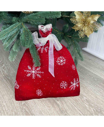 В'язаний мiшок для подарункiв Червоний ПРОВАНС, 50х70см 024131