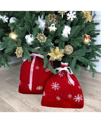 В'язаний мiшок для подарункiв Червоний ПРОВАНС, 50х70см 024131