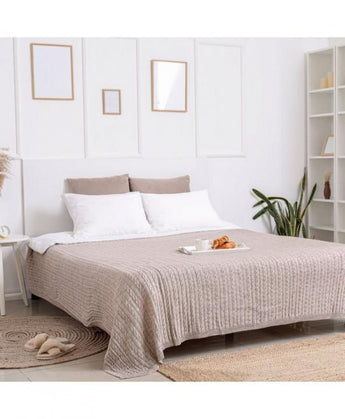 В'язаний плед коси SOFT лате ПРОВАНС, 140х180см 011690