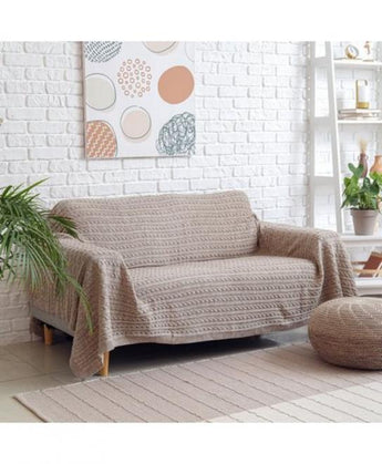 В'язаний плед коси SOFT лате ПРОВАНС, 140х180см 011690