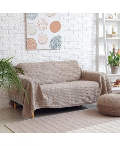 В'язаний плед коси SOFT лате ПРОВАНС, 140х180см 011690