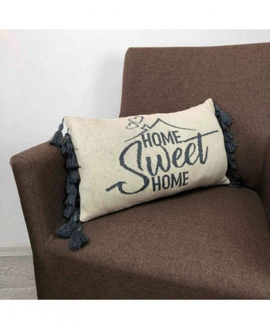 Декоративна подушка Home,sweet home  сіра ПРОВАНС, 30х45см 023435