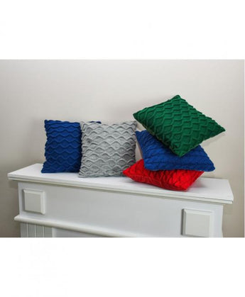 Декоративна подушка в'язана Коси сіра ПРОВАНС, 33х33см 027425