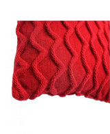 Декоративна подушка в'язана Хвилі червона ПРОВАНС, 33х33см 027420