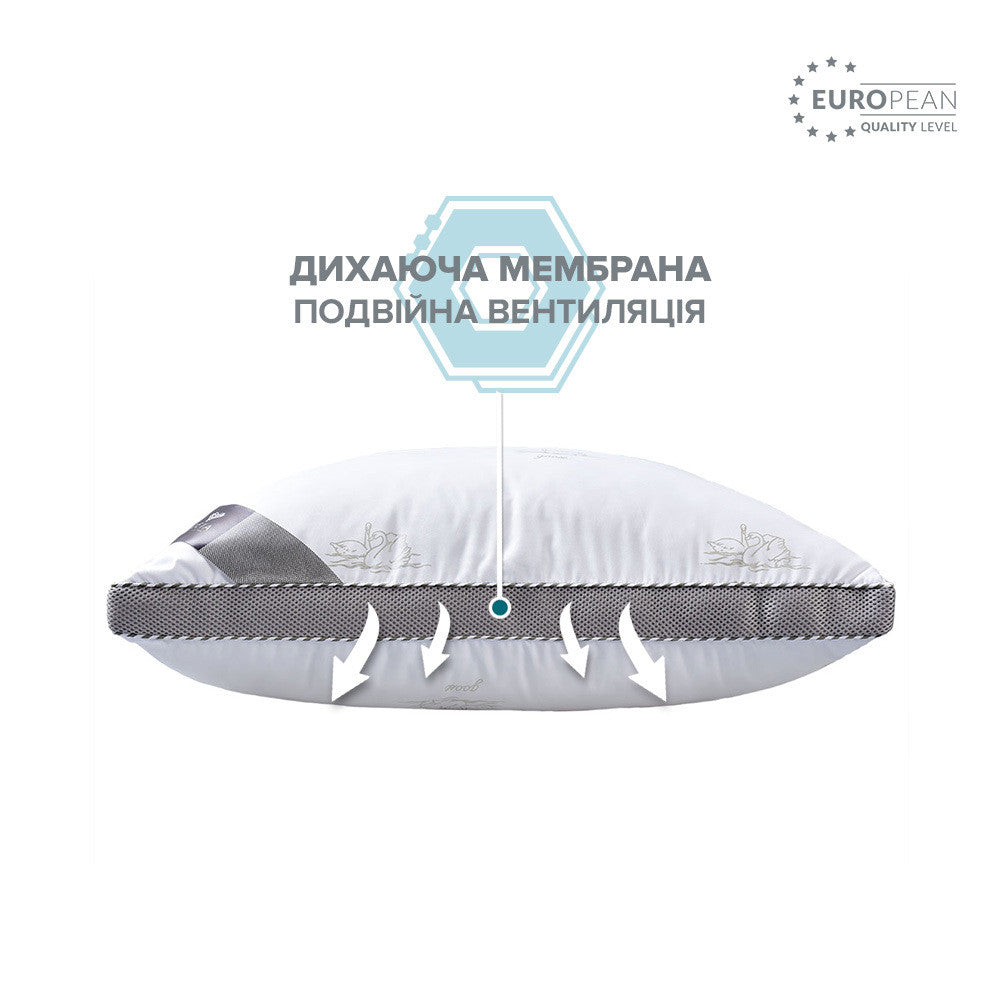 Подушка для сну Classica Soft однокамерна антиалергійна з аналогом лебединого пуху ТМ IDEIA 50х70 см 