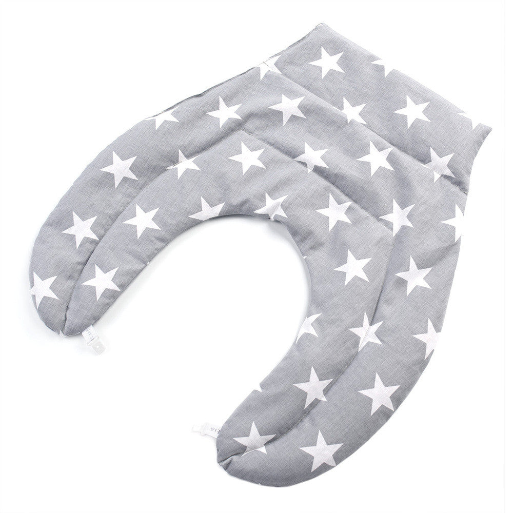 Грілка-компрес U-подібна з пшеницею 44×46 см, warming neck pillow IDEIA зірка сіра