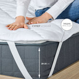 Наматрацник стьобаний Comfort щіл 250 з гумками по кутах TM IDEIA 120х200 см білий 
