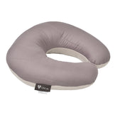 Подушка рогаток 32х32 см Travel IDEIA для подорожей для шиї та голови дорожній антиалергенний шоколад/беж