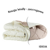 Ковдра WOOLLY вовняна IDEIA зимова 140х210 см, вовна, тепла ковдра, натуральна, овеча вовна, супер тепле 