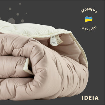 Ковдра WOOLLY вовняна IDEIA зимова 140х210 см, вовна, тепла ковдра, натуральна, овеча шерсть 